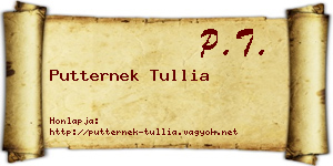 Putternek Tullia névjegykártya